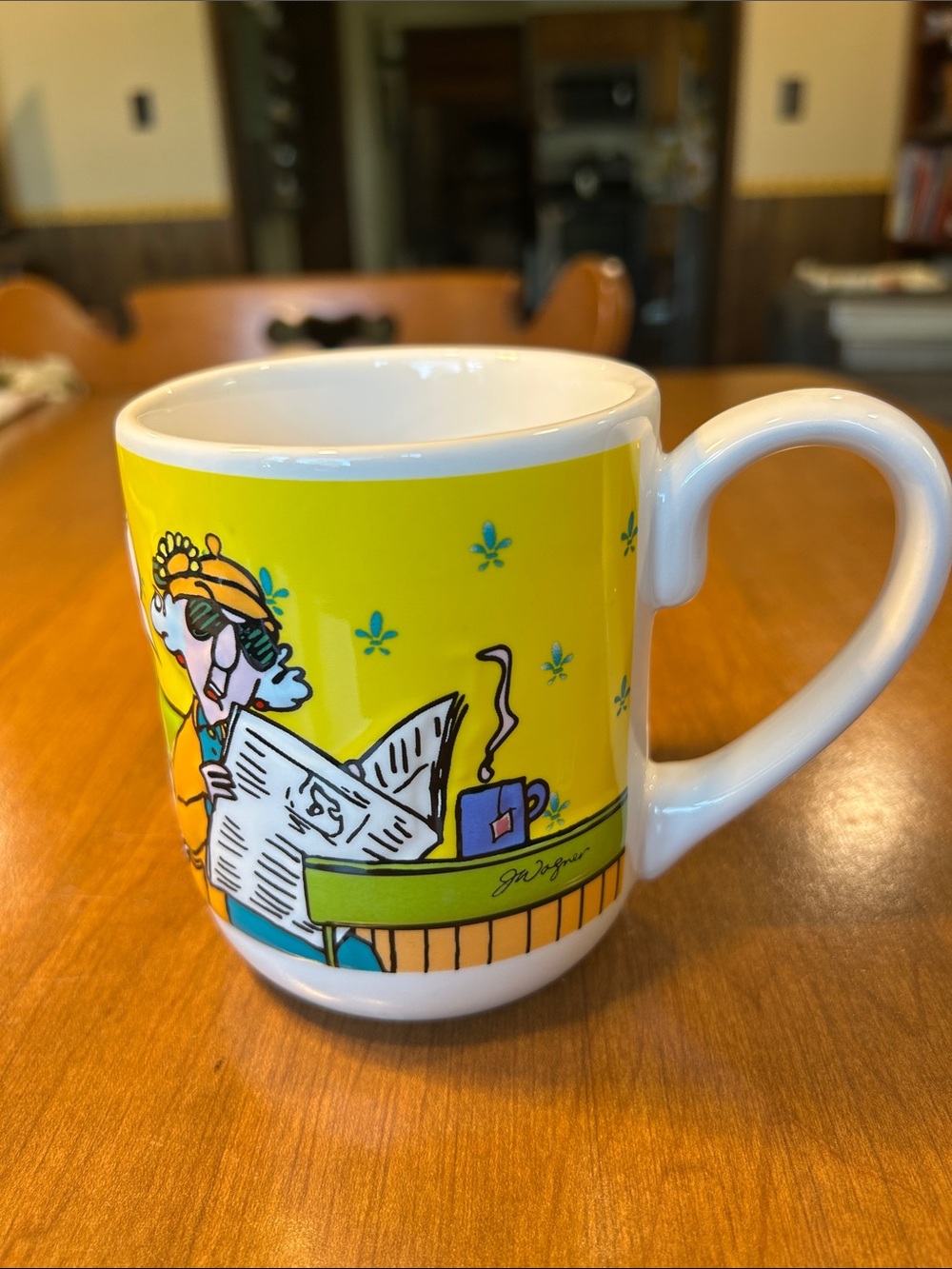 Maxine Yellow Cartoon Breakfast Ceramic Coffee Mug